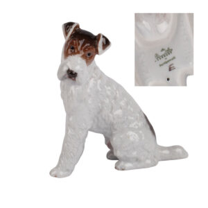 Lot 0140 <br/>Rosenthal Porcelain Figure of a Fox Terrier, Germany, Hand-Painted <br/>Estimate: 150-200€