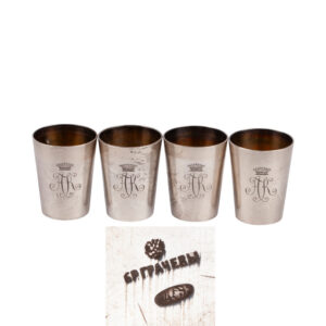 Lot 0161 <br/>Set of Four Russian Silver Shot Glasses, Grachev Brothers, Russia, late 19th–early 20th century <br/>Estimate: 600-800€