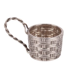 Lot 0162 <br/>Russian Silver Trompe-l’Oeil Beaker / Cup Holder, St Petersburg, Russia, late 19th–early 20th century <br/>Estimate: 150-200€
