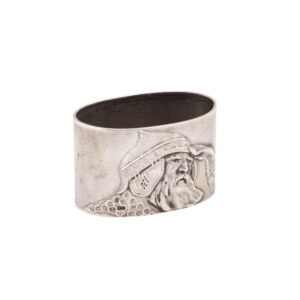Lot 0196 <br/>Russian Cast Silver Napkin Ring from the “Bogatyr Outpost” Series, Moscow, 1908–1917 <br/>Estimate: 250-300€