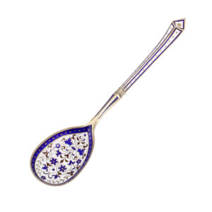 Lot 0223 <br/>Sazikov. Impressive Silver-Gilt and Champlevé Enamel Spoon <br/>Estimate: 1000-1200€
