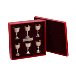 Lot 0229 <br/>Set of Six Estonian SSR Silver-Gilt Presentation Goblets for Johannes Käbin, Tallinn Jewelry Factory, 1965 <br/>Estimate: 7000-8000€