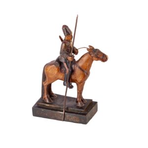 Lot 0023 <br/>Carved Wooden Cossack on Horseback, Danzig, inscribed A. Khanykov <br/>Estimate: 500-600€