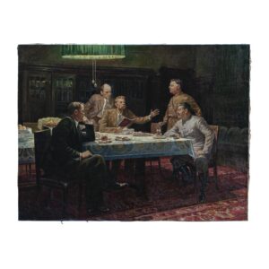 Lot 0295 <br/>A Huge Copy of the Painting by Anatoly Yarr-Kravchenko (1911–1983), "Gorky Reads the Fairy Tale "The Girl and Death" <br/>Estimate: 750-1000€