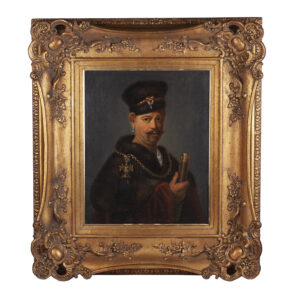 Lot 0297 <br/>After Rembrandt - Copy of “Portrait of a Polish Nobleman”, signed in Cyrillic and dated 1849 <br/>Estimate: 2500-3000€