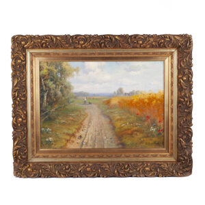 Lot 0298 <br/>Russian School - “Summer Landscape”, Signed in Cyrillic, 20th Century <br/>Estimate: 3000-3500€