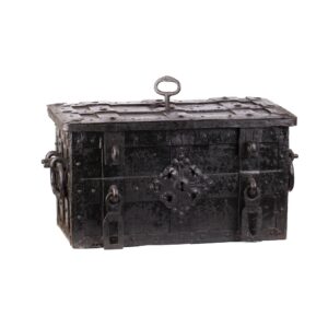 Lot 0306 <br/>17th Century Steel Safe Box/Trunk with 5 Locking Mechanisms <br/>Estimate: 7000-10000€