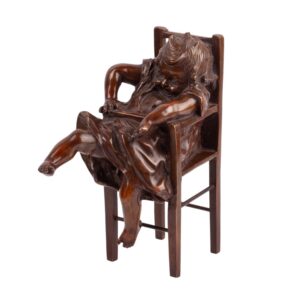 Lot 0030 <br/>Juan Clara Ayats – “Girl in a High Chair”, Bronze Sculpture, Signed <br/>Estimate: 400-500€