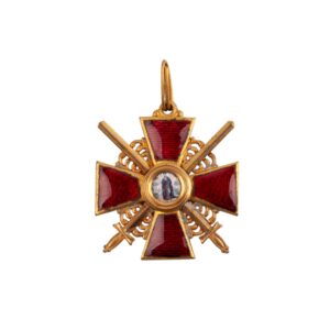 Lot 0310 <br/>Imperial Russian Order of St. Anna, 3rd Class with Swords <br/>Estimate: 500-600€