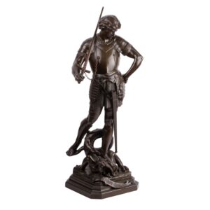 Lot 0031 <br/>Émile Louis Picault – “Saint George”, Bronze Sculpture, Signed <br/>Estimate: 1200-1500€