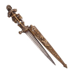Lot 0384 <br/>French Romantic Revival Neo-Medieval Bronze Dagger, 19th Century <br/>Estimate: 750-1000€