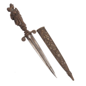 Lot 0387 <br/>Romantic Revival Decorative Dagger with Male and Female Figures <br/>Estimate: 700-900€