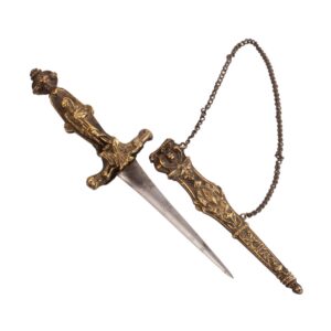 Lot 0391 <br/>Romantic Revival Decorative Dagger with Chain Scabbard <br/>Estimate: 500-600€