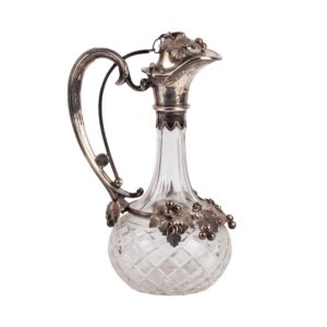 Lot 0052 <br/>19th Century European Cut Crystal Claret Jug with Silver Mounts <br/>Estimate: 800-1000€