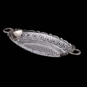 Lot 0053 <br/>Fabergé silver-mounted cut-crystal fruit bowl. <br/>Estimate: 7000-9000€