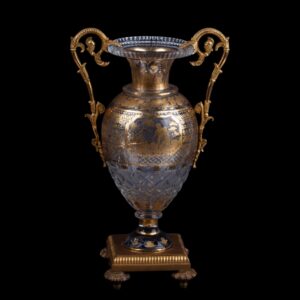 Lot 0068 <br/>Russian Empire Period Vase with Gilt-Bronze Mounts, Imperial Glass Manufactory, Petersburg, 1820s–1830s <br/>Estimate: 9000-12000€