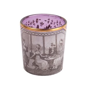 Lot 0076 <br/>Imperial Glass Manufactory Glass Beaker with the Scene “Dance before the Sultan”, Lithographic Workshop of Terebenev, St Petersburg, 1840s–1850s <br/>Estimate: 5000-7000€