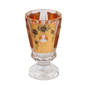 Lot 0092 <br/>Amber-Stained and Gilt Enamel Glass Goblet, Late 19th–Early 20th Century <br/>Estimate: 250-300€