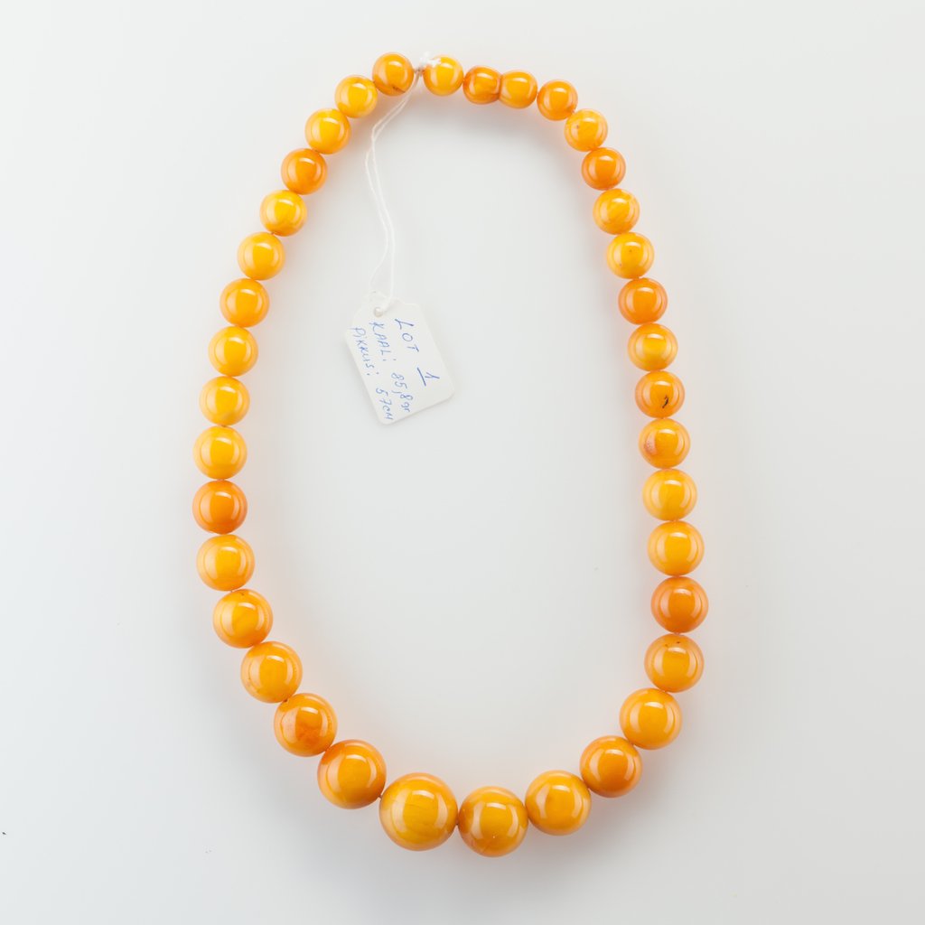 Natural Baltic Amber Butterscotch necklace. — image 3