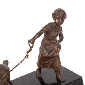 Russian bronze composition "Goat shepherd" — image 2