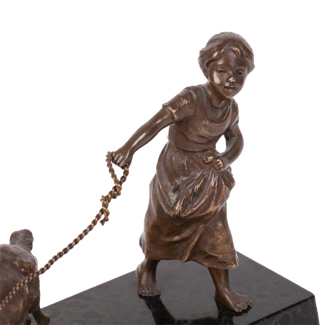 Russian bronze composition "Goat shepherd" — image 2