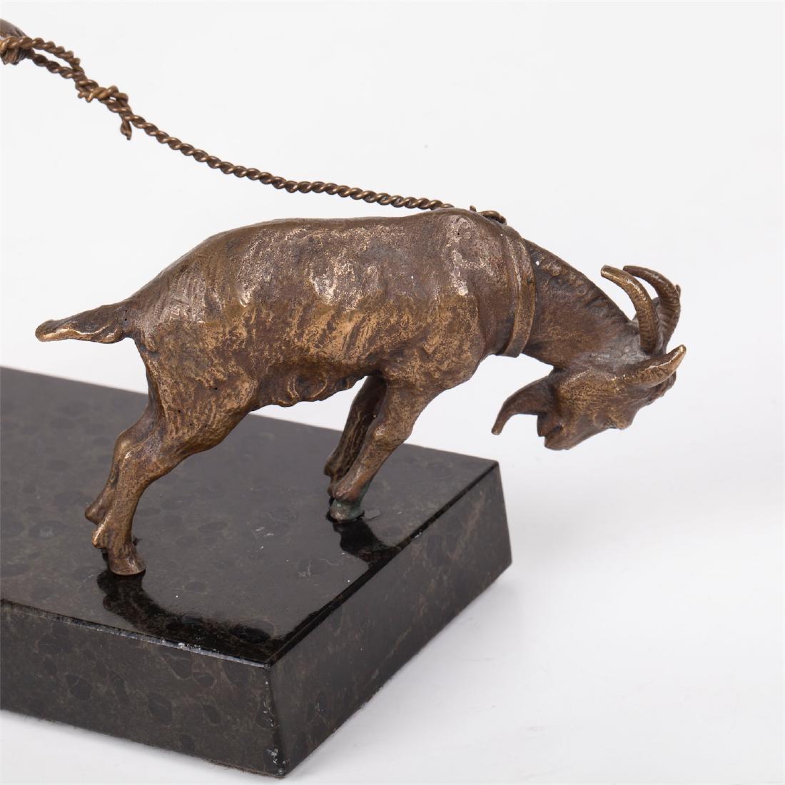 Russian bronze composition "Goat shepherd" — image 3