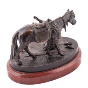 Russian bronze sculpture "Praying moslem" — image 4