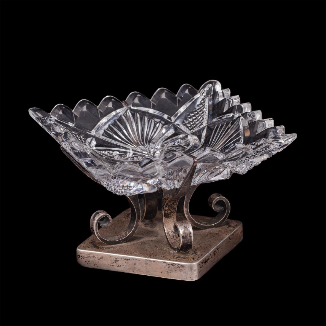 Russian silver and cut-glass vase, A. Lubavin — image 1