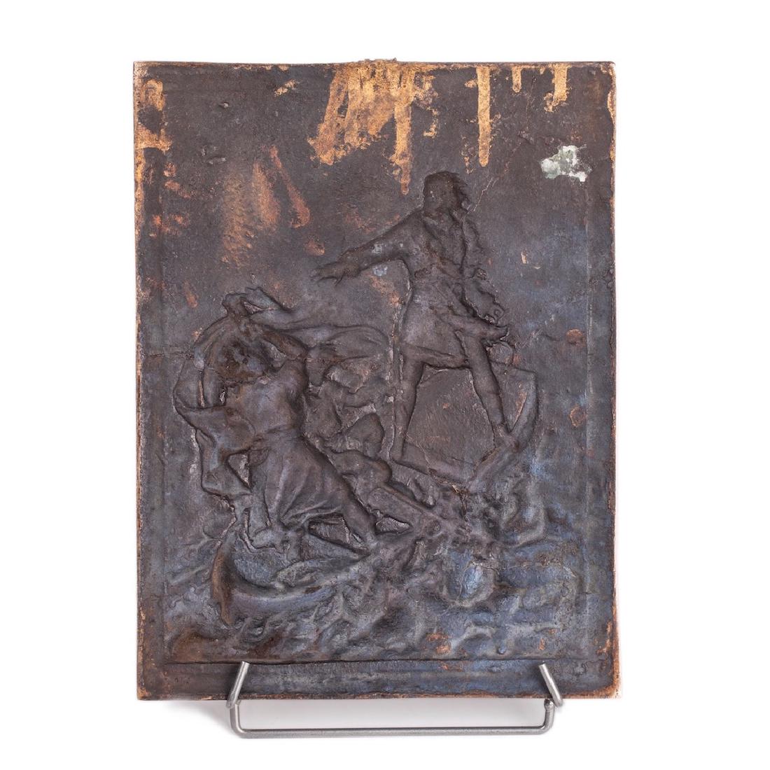 Bronze plaque Peter the Great during the Ladozh Lake — image 4