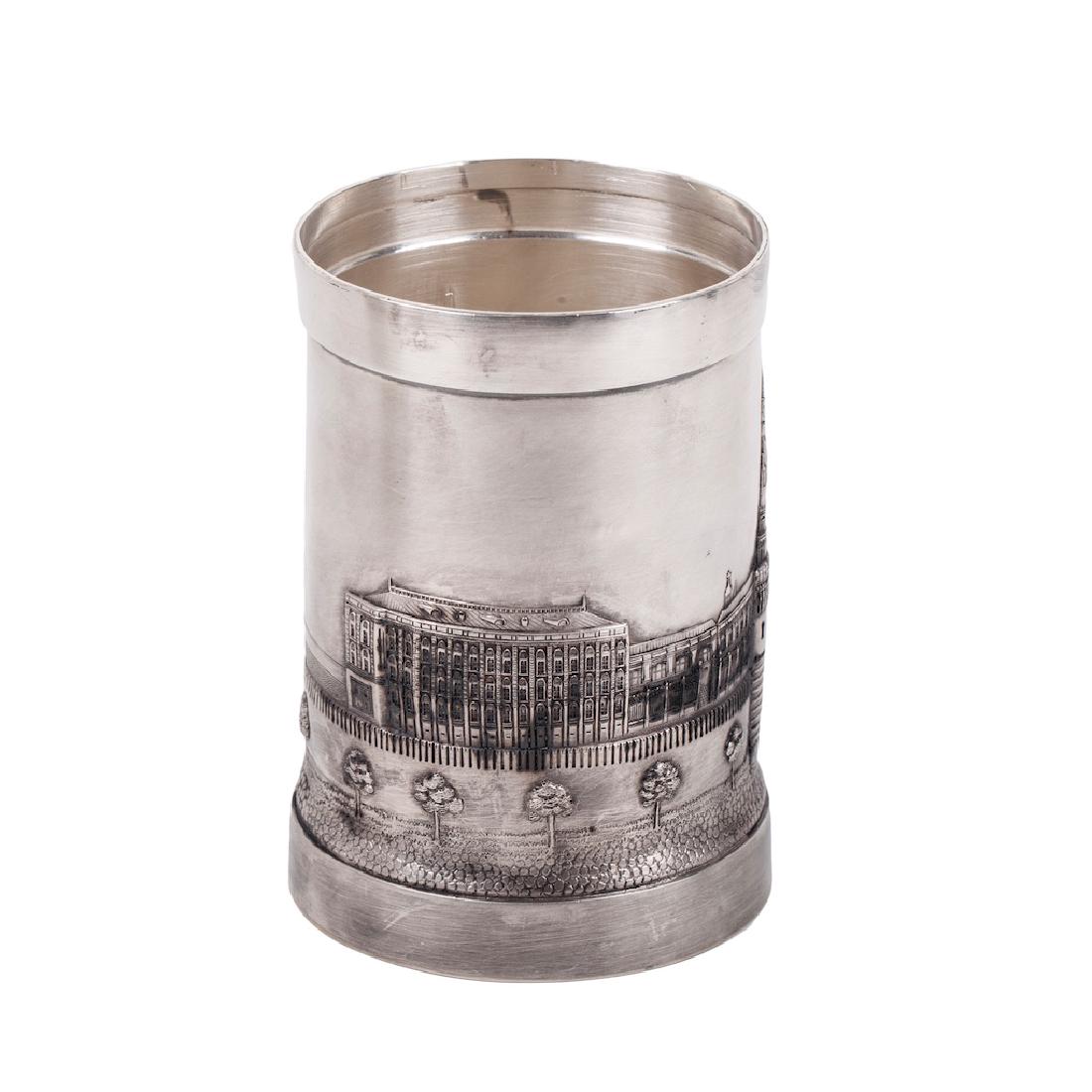 Russian unusual cast silver pen holder — image 3