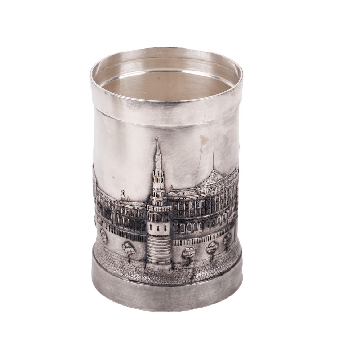 Russian unusual cast silver pen holder — image 4