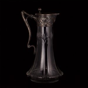 Silver and cut-glass carafe in Art Nouveau style — image 3