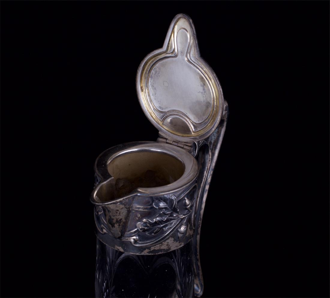 Silver and cut-glass carafe in Art Nouveau style — image 4