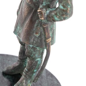 Bronze sculpture of Russian officer on marble stand — image 4