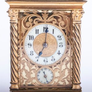 Carriage clock with the key and alarm — image 2