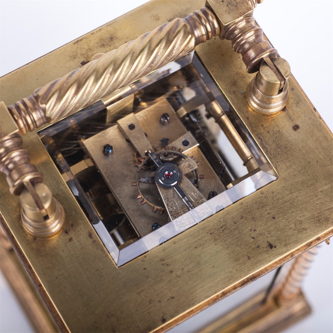 Carriage clock with the key and alarm — image 4