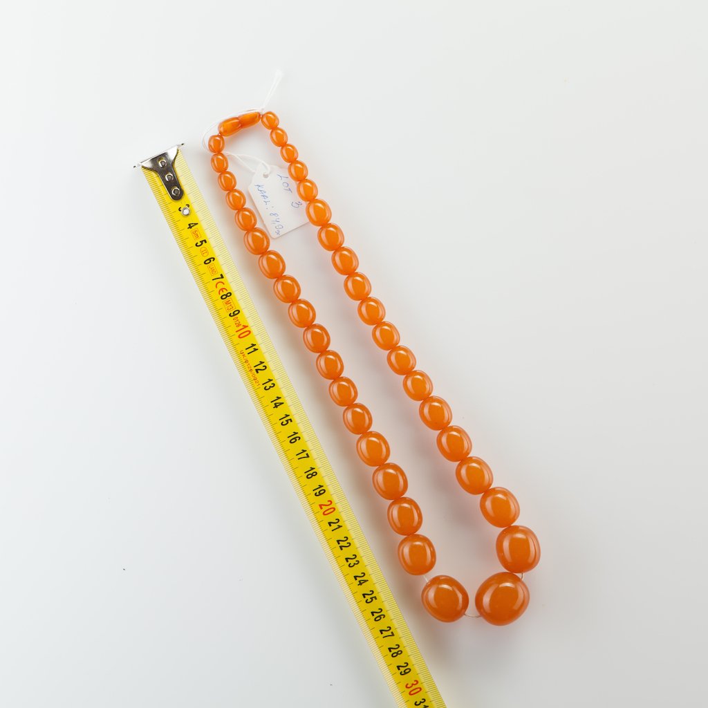 Natural Baltic Amber necklace, pressed. — image 1