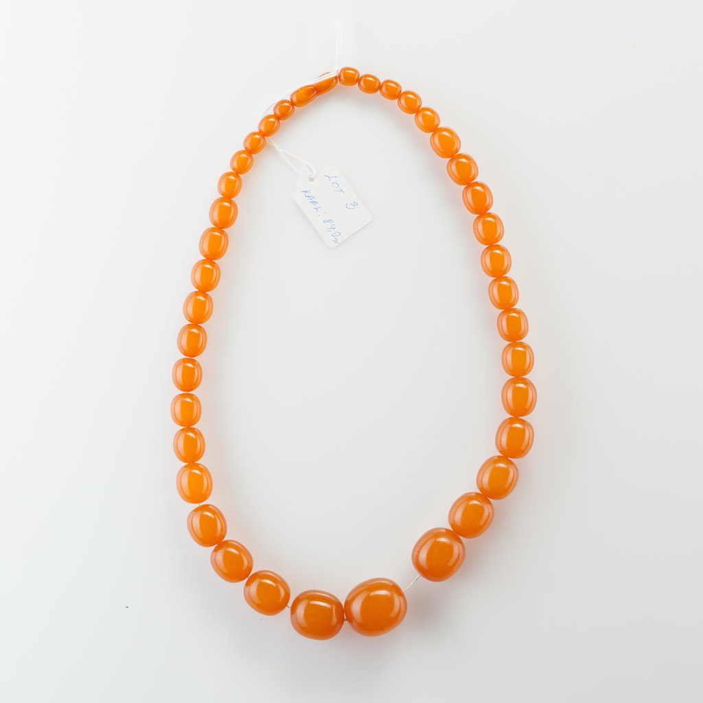 Natural Baltic Amber necklace, pressed. — image 3