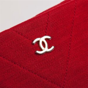 Chanel red quilted jarcey bag — image 3