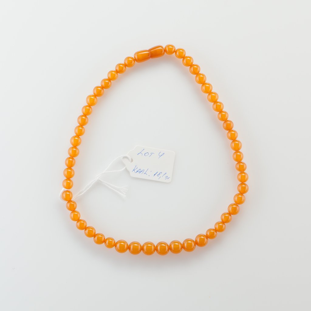 Natural Baltic Amber necklace, pressed. — image 3
