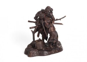 Very rare russian bronze "Farewell at the wattle". — image 2