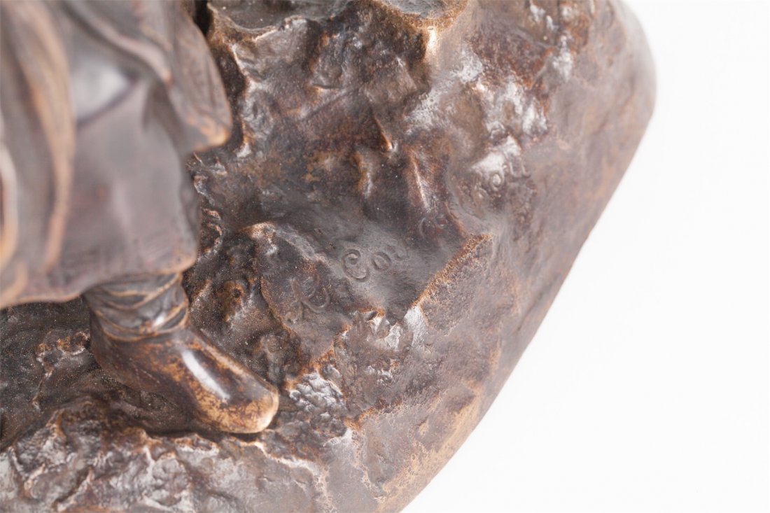Very rare russian bronze "Farewell at the wattle". — image 5
