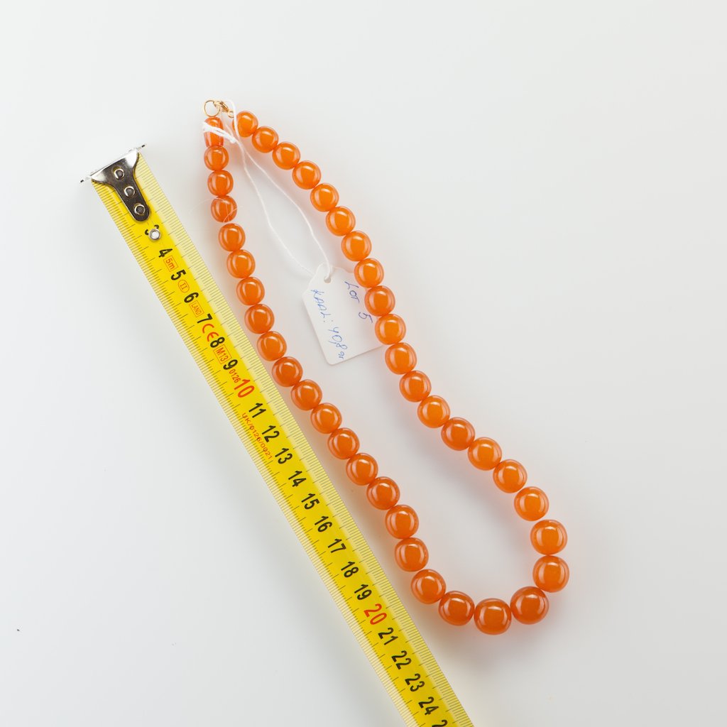 Natural Baltic Amber necklace, pressed. — image 1