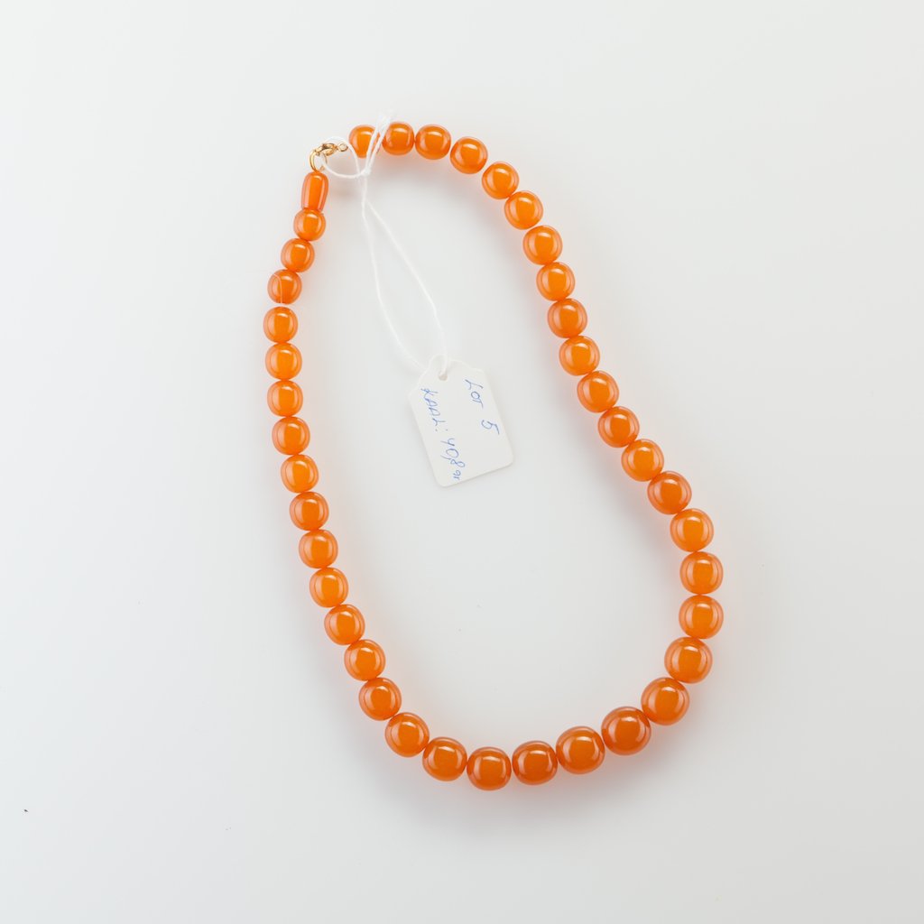 Natural Baltic Amber necklace, pressed. — image 2