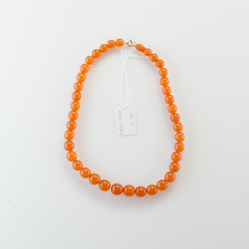 Natural Baltic Amber necklace, pressed. — image 3