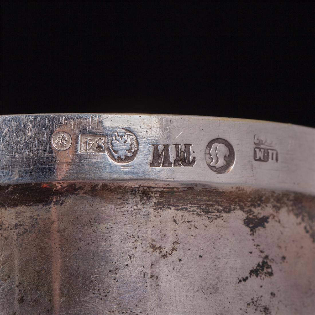 Russian imperial time silver goblet by I.Sazikov — image 12