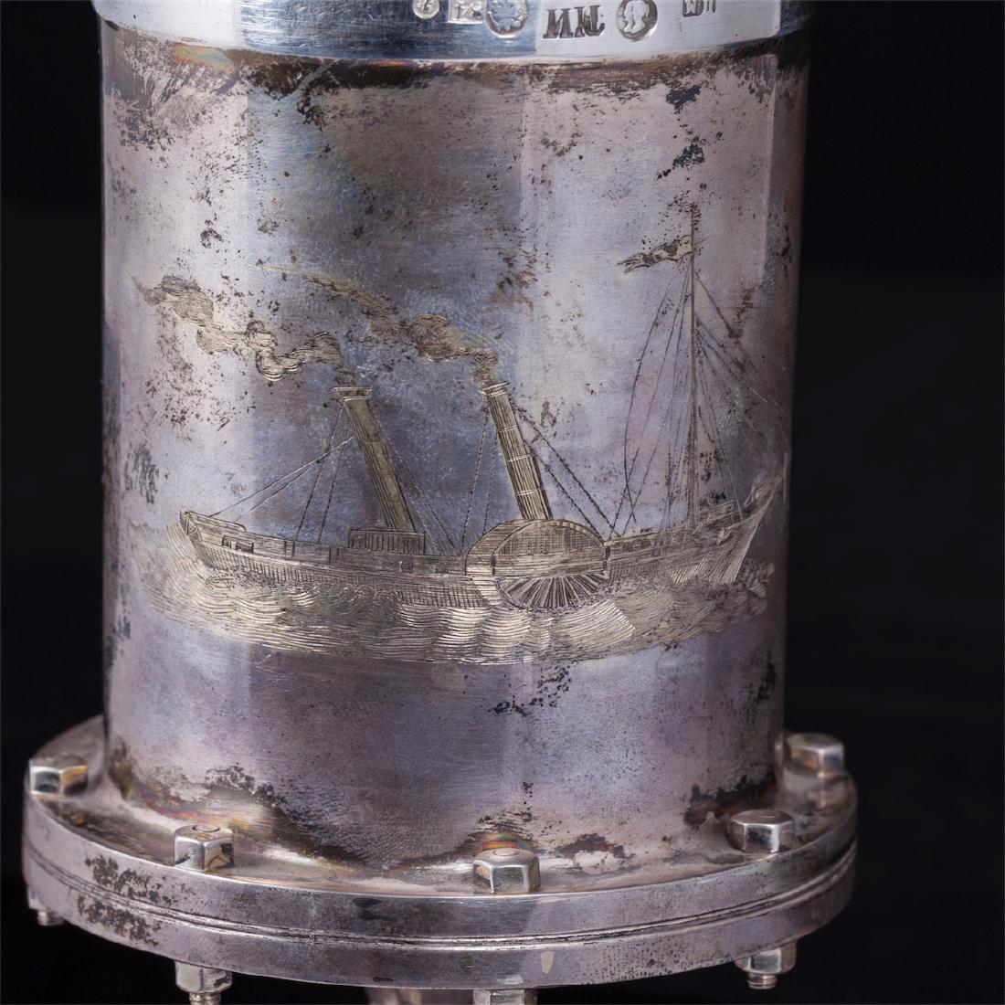 Russian imperial time silver goblet by I.Sazikov — image 5