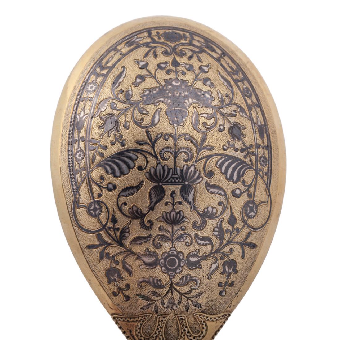 Russian silver-gilt decorative spoon ladle — image 3