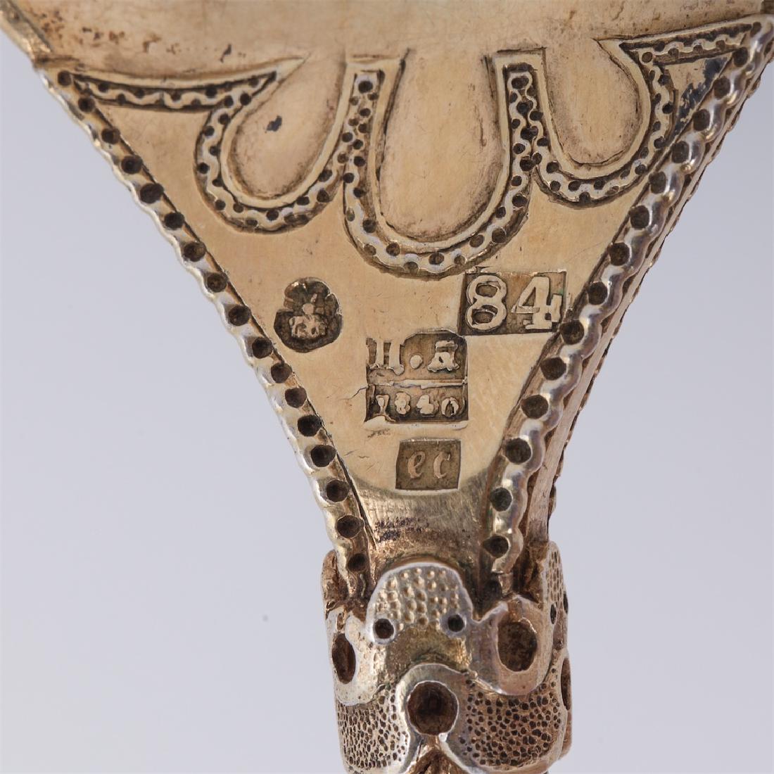 Russian silver-gilt decorative spoon ladle — image 5