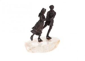 Very rare russian bronze "Ice Skating". — image 1